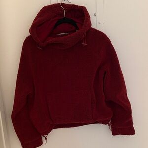 Vince Burgundy Hooded Sweatshirt